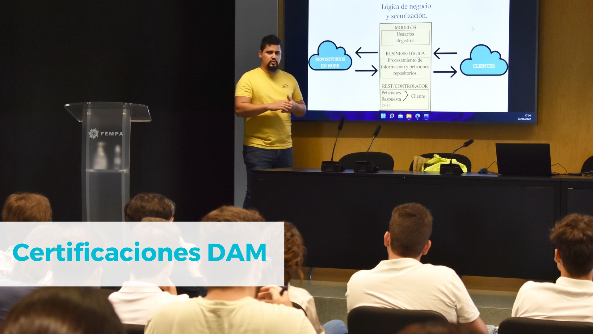 Certificaciones profesionales en el aula: El valor añadido de alumnos de DAM de FEMPA